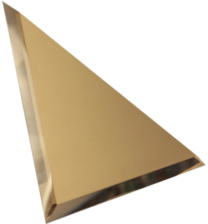 Зеркальная плитка треугольная 20х20 бронза матовая с фацетом ТЗБм1-02