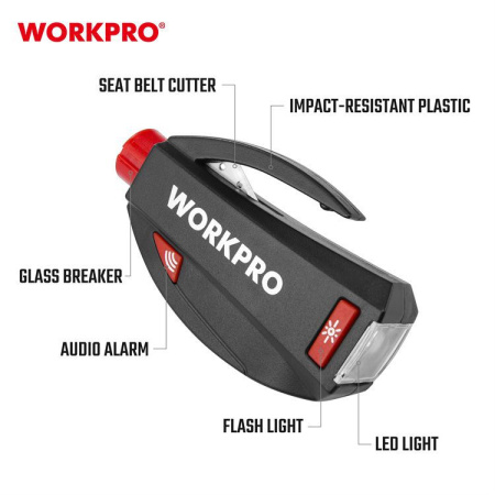 Многоцелевой аварийный инструмент 5 в 1 WORKPRO
