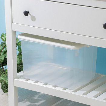 Контейнер для хранения с крышкой Porter, 21 л, 42×32×26 см, цвет слоновая кость/4407568