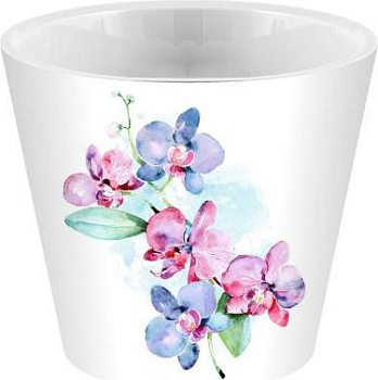 Горшок для цветов London Orchid Deco D 160 мм/1,6 л голубая орхидея