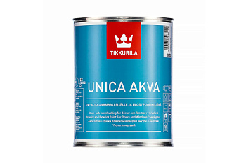 Краска для окон и дверей UNICA AKVA MAALI F полуглянцевая 0,9л
