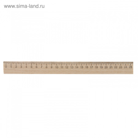 Линейка 25см деревянная 689881