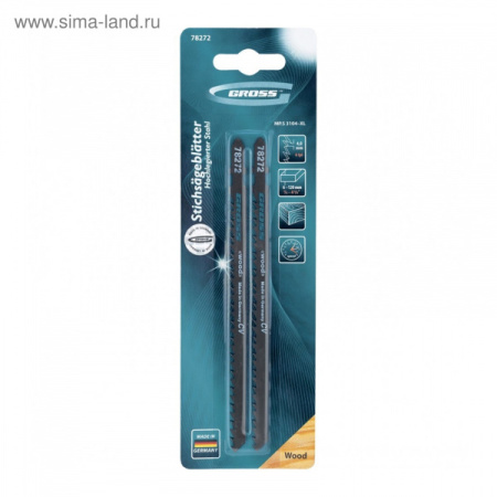 Полотна для электролобзика по дереву, 2 шт, ( 3104-XL ). GROSS/78272