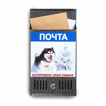 Ящик почтовый с замком, вертикальный, серебристый /3324579