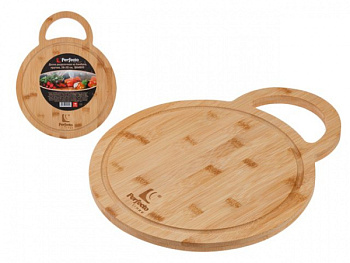 Доска разделочная из бамбука, круглая, 30 см, BAMBOO, PERFECTO LINEA (38-300000)