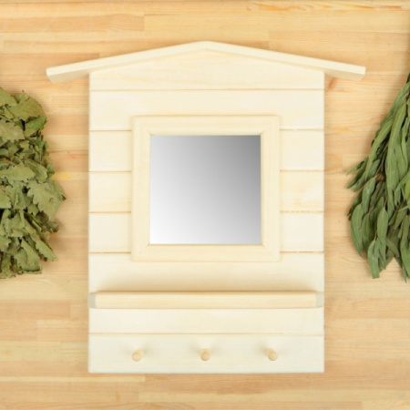Зеркало "Домик" 39х11х55см Добрая баня 1325841