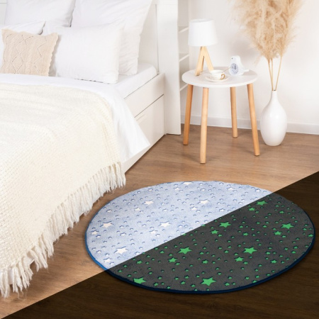 Ковер светящийся Крошка Я "Звезды" d 120 см, 450 гр/м2/7022740
