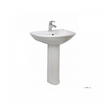 Умывальник ВЕСТ белый с пьедесталом