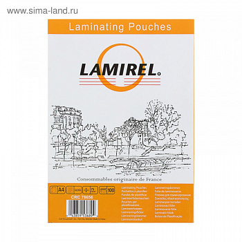 Пленка для ламинирования 100шт Lamirel А4, 75мкм 78656