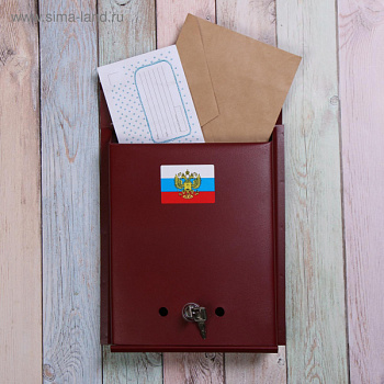 Ящик почтовый  "ПОЧТА" с замком, бордовый   2504649