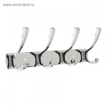 Вешалка 4-х местная, цвет хром /3630273