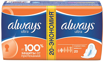 Прокладки Олвейз ультра Normal + Duo 20шт. 