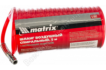 Шланг воздушный спиральный 6х8мм 5м/57002