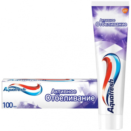 Зубная паста АКВАФРЕШ 100 мл. Активное Отбеливание