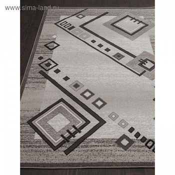 Ковёр прямоугольный Silver d188, размер 60x110 см, цвет gray/5474631