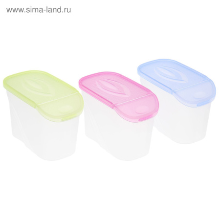 Банка для сыпучих продуктов 15х8,5х10 цвета микс 1204872