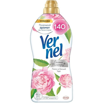 Кондиционер для белья VERNEL ВЕРНЕЛЬ Арома Пион и Белый чай 1.74 л