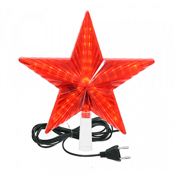 Верхушка на елку "Звезда" красная, 30 LED ламп/55086