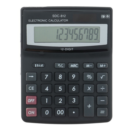Калькулятор настольный, 12 - разрядный, SDC - 812V /649362