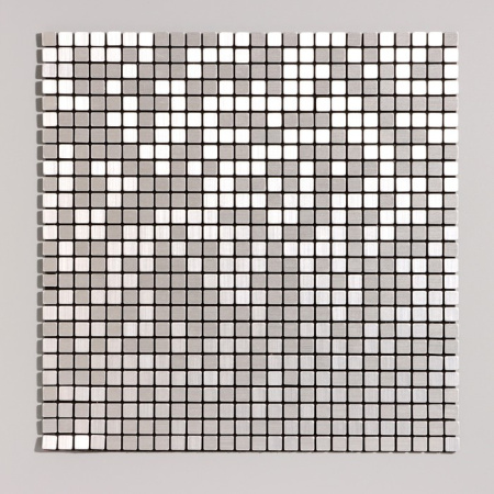 Панель самоклеящаяся ПВХ «Мозаика клетка», 300×300 мм, цвет серебристый 9933229