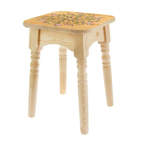 Табурет "Классика" с УФ печатью, натуральная сосна /2488674