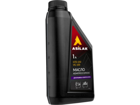 Масло минеральное компрессорное ASILAK GTD 250 VG-100, 1 л (ISO VG-100)