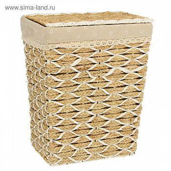 Корзина для бумаг ВЯЗАНИЕ 10л (белый) IDEA (М2499)