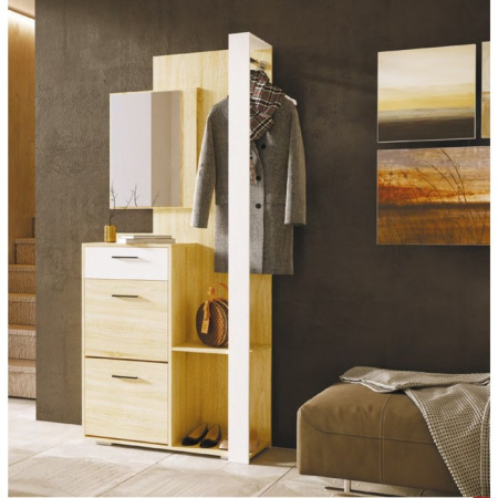 Вешалка "Росс", 900х350х2000, дуб сонома / белый /10629804