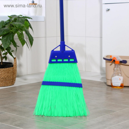 Метла пластиковая, металлический черенок 28х14см/3092578