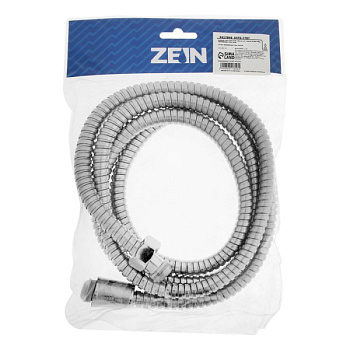Душевой шланг ZEIN Z2787, 200 см, 1/2", пластик втулка и гайка, нерж сталь/9417846