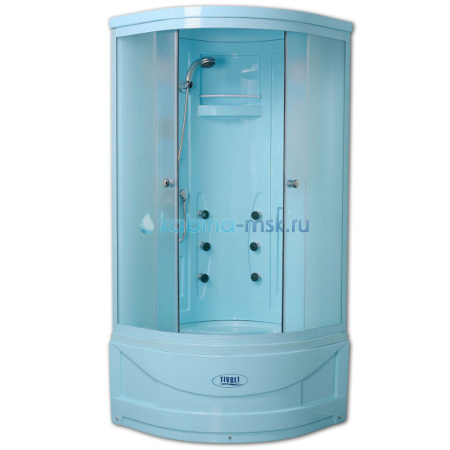 Душевая кабина ANS-810 (Blue) 90х90х217+стекло/матов.+3кор КИТАЙ