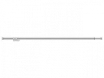 Карниз раздвижной алюминиевый 2,0 м, серебро, PERFECTO LINEA (36-020004)