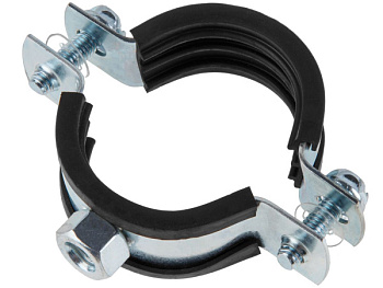 Хомут оцинк. с резин. уплотн. 3/4" (25-30) с гайкой М8 РСК