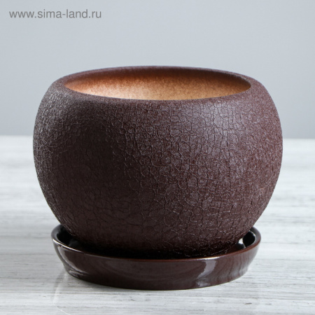 Горшок "Шар" 2,5л. шоколад 3831187
