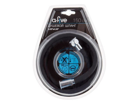 Душевой шланг1/2"х1/2" 150см A5-006 черн. A-five (A5-006)
