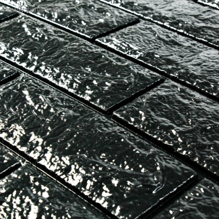 Самоклеящаяся ПВХ панель "Черный кирпич" 70х77см /4012141