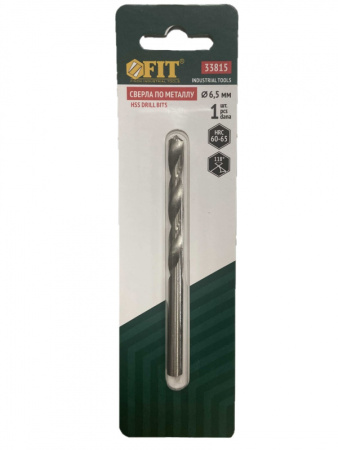 Сверла по металлу HSS в блистере 6,5 мм ( 1 шт.)/33815