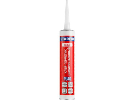 Клей-герметик полиуретановый PU40 STARFIX, белый 300 мл (SM-85136-1)