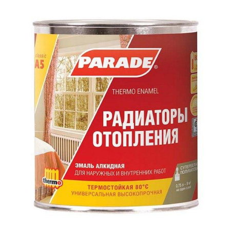 Эмаль PARADE A5 база А Белая полуматовая 0,75л (Алкидная)