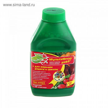Удобрение Мультифлор Аква для моркови,свеклы ,редиса,250мл. 1323990