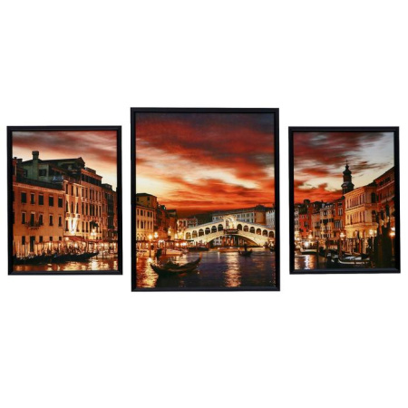 Картина модульная "Ночная Венеция" 30*40 - 2шт., 40*50 - 1 шт., 50х100 см/6774195