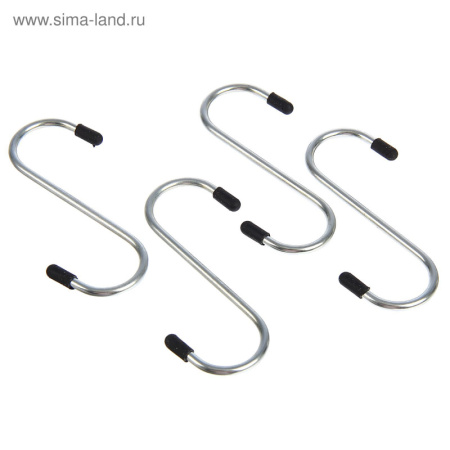 Набор крючков для рейлинга, d=2 см, 4 шт /1381454