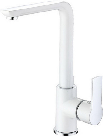 Смеситель ARGO для кухни OLIMP WHITE 3503Родноручковый хром/белый D-35