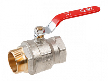 Кран шаровый 1 1/2" нар.-вн. ручка PN25 AV Engineering (AVE091112)