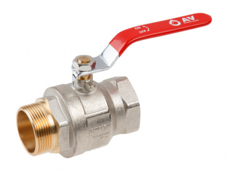 Кран шаровый 1 1/2" нар.-вн. ручка PN25 AV Engineering (AVE091112)