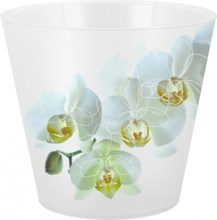 Горшок для цветов London Orchid Deco D 160 мм/1,6 л белая орхидея