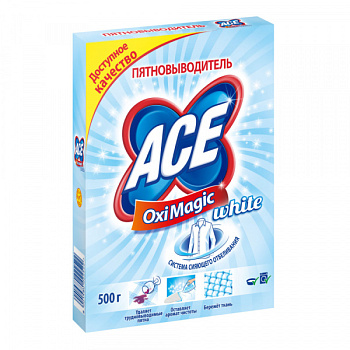 АСЕ пятновыводитель Oxi Magic White 500г