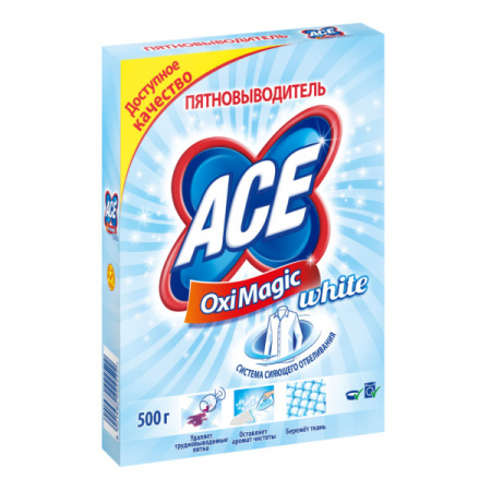 АСЕ пятновыводитель Oxi Magic White 500г