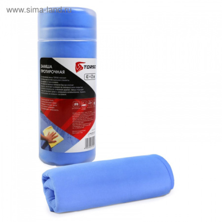 Замша протирочная в тубе TORSO 43х32см МИКС 676071