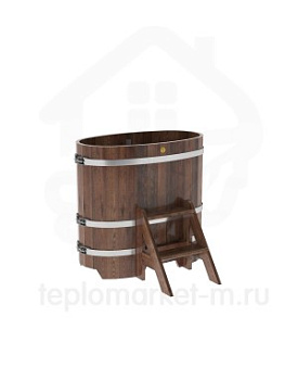 Купель одноместная  мореная лиственница d=0,59м 1,06х1,0м V=350 л